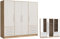 Furniture24 Drehtürenschrank Jupiter Kleiderschrank Schlafzimmerschrank Universalschrank