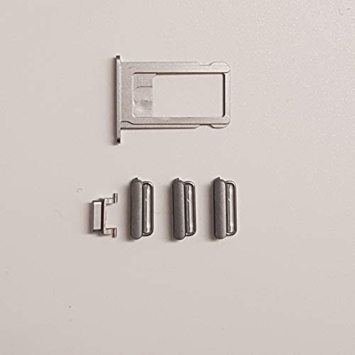 Smartex® Schwarz Taste + SIM Karten Halter kompatibel mit iPhone 6S / Power On Off, Mute, Volumen Ersatzteil