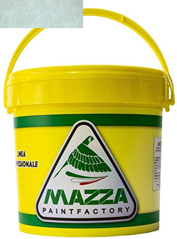 COLORIFICIO MAZZA Pittura Decorativa Per Interni Effetto Sabbiato Lt 5 Sabbia Vernice Muro Effetto Metallizzato Cangiante Perlescente Idropittura Murale Colorata(Grigio Azzurro Chiarissimo Sbp3081)