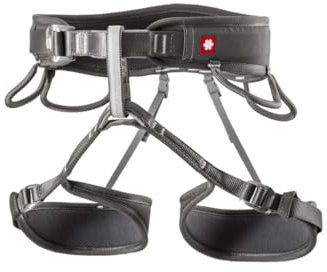 Ocun Twist Grau - Leichter bequemer 3-Schnallen Klettergurt, Größe M-XL - Farbe Grey
