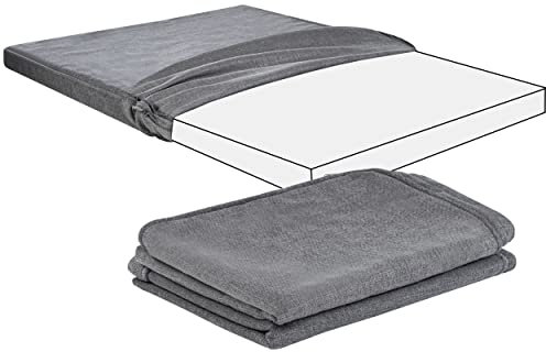 ONVAYA® Hundekissen Ersatzbezug | Hundebett Wechselbezug | hygienisch | Bezug auf 95 Grad waschbar | strapazierfähiges Material | Größe XL | Grau