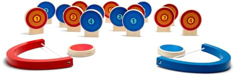 BS Toys Farb-Zielscheiben - Roter vs. Blauer Zielschießspaß für Kinder - Mit Bogen und Punktezählung für spannende Wettkämpfe - Ab 6 Jahren