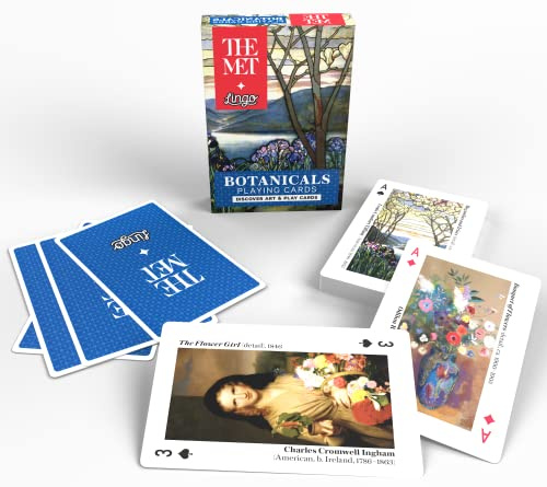 LINGO The MET Botanicals Spielkarten – Lernkarten mit Schlüssel-Trivia – Reisekartenspiele – Kunstthemen-Kartenspiel