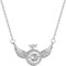 Moving Angel’s Wings Zirkonia Halskette, Flying Wings Halskette, zarte, schöne, modische, superglänzende Strass-Flügel-Halskette für Frauen, Schmuck, Geschenk (B)