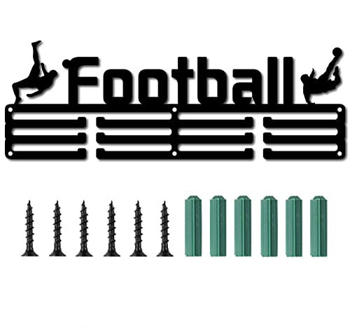 CREATCABIN Medaillenhalter Sport Fußballspieler Medaillen Ständer Wandhalterung Aufhänger Medaillenhalter Abzeichen 3 Sprosse Medaillengewinner Gymnastik Über 60 Medaillen