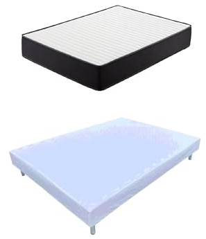 IZTOSS Matelas 140x190x22 avec Sommier Tapissier avec Pieds Démontables
