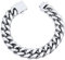 ChainsHouse Mens Cuban Bracelet Stainless Steel Thick Curb Chain Chunky Silver Bracelets for Men Women Metal Link Jewellery Gifts for Boyfriend