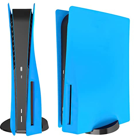 Coque pour Console PS5 Disc Edition, Accessoires compatibles avec PlayStation 5, Panneaux de Protection de Rechange (Bleu étoilé)
