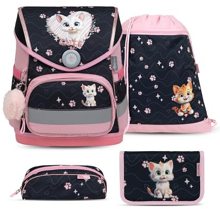 Belmil Compact Schulranzen Set 405-41/AG/S Cute Kitten