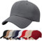 Baynetin Baseball Cap Schlichte Baseballkappe Reine Farbe Baseboard Basecap Unisex Verstellbar Atmungsaktiv Anti-UV Outdoor Reise Sonnenhut Golfkappe (Grau)