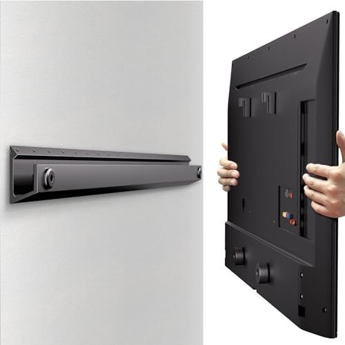 MUAKIOY 2 Set Ultra Slim Studless TV Wall Mount for 22-55 Inch TVs, No Stud No Drill Drywall Mount Hanger, Damage-Free TV Mounting Bracket, Max VESA 400x400mm, Holds 100 lbs