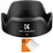 K&F Concept EW53 Umkehrbare Gegenlichtblende für Canon F-M 15-45 mm f/3.5-6.3 is STM；RF-S 18-45 mm f/4.5-6.3 is STM Objektiv ersetzt Canon EW53 Gegenlichtblende
