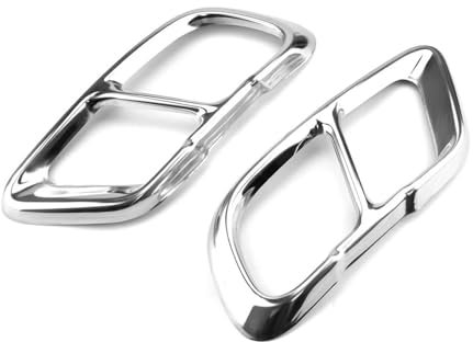 Auto-Auspuff-Endrohr Für B&MW X5 G05 X6 G06 X7 G07 2019 2020 2021 Auto Außen Endschalldämpfer Endrohre Abdeckungen Zierleiste Auspuffrohr-Spitzenabdeckungen(Silber)