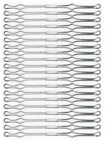 Drahtniederhalter 148mm für Ordner und Ringbücher Metall 80mm Lochabstand (20 Stück)