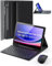 TUNKARMOR Case Keyboard for Samsung Galaxy Tab S10 FE / S9 FE / S9 / S8 / S7 10.9/11 Built-in Pencil Holder with Mouse