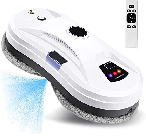Robot limpiador de ventanas con spray de agua automático, robótico inteligente de limpieza de vidrio para interiores y exteriores, kit de aspiradora automática de vidrio con control remoto