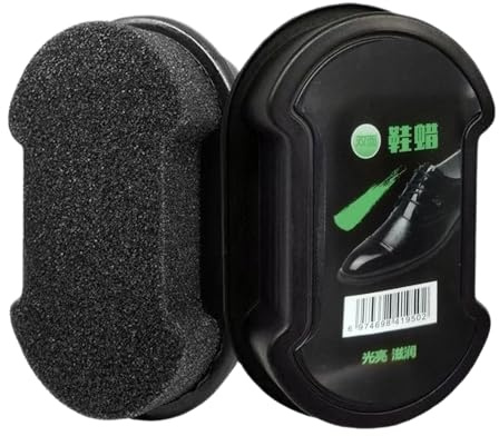 Spugna lucidante per scarpe, lucentezza istantanea e protezione per scarpe, colore nero istantaneo, crema per scarpe in pelle, stivali, borse in pelle, pantaloni, divani, stinchi perfetti