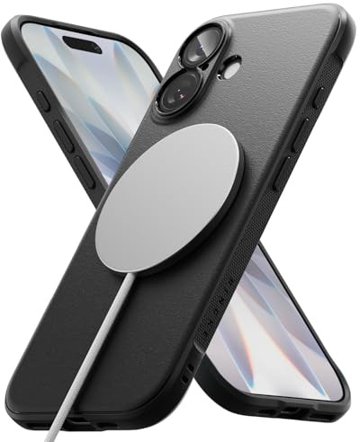 Ringke Onyx Magnetic für iPhone 17 Hülle, [Kompatibel mit MagSafe] Griffig rutschfest Anti-Fingerabdruck Kratzfest Stoßfest Schlankes Handyhülle mit Präzisen Kameraausschnitten - Black