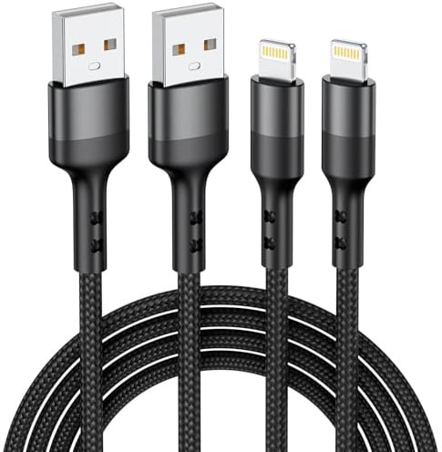Baileku iPhone Ladekabel, Lightning Kabel [2Pack 1M] MFi Zertifiziert Ladekabel iPhone Schnellladekabel Fast USB auf Lightning Kabel für iPhone 14 13 12 11 Pro Max Mini XS XR X 8 7 6 6s Plus SE, iPad