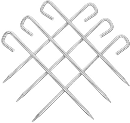 ELAYARD Robuste Zeltnägel 20cm aus Stahl – 6 Stück Schwerlast Erdanker für Camping Wandern und Outdoor Windfeste Zeltpflöcke für Zelte Pavillons und Planen