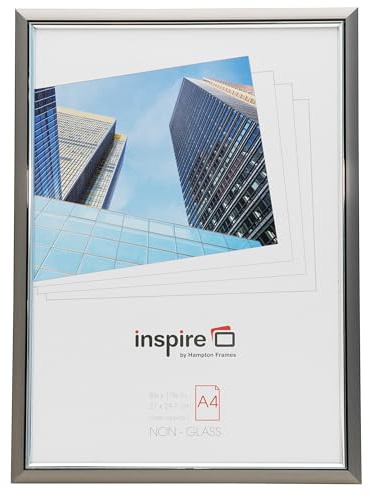 Hampton Frames EASYLOADER A4 Photo Frame, 21x30cm, Grey, Extruded Plastic | Lightweight, Foil Wrapped, Easy to Load | Modern Display for Pictures, Posters, Certificates