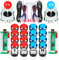 EG STARTS USB Arcade DIY Kit Partie 2x 8 Way Joystick + 16x LED Bouton-poussoir lumineux + 2 joueurs + boutons de pièce pour Raspberry Pi 3B Modèle Projet DIY Rouge & Bleu