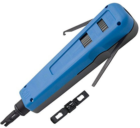 HUAWELL Punch Down Tool mit 66, 110 und Kronen Klingen Multifunktions Universell Netzwerkdraht Cat6/Cat5e/RJ11/12