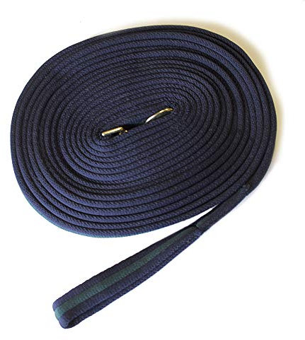 Rhinegold 0 Padded Lunge Rein-Navy/Green Longierzügel, Marineblau/grün, Einheitsgröße