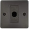 G&H FFB79B Flat Plate Matt Black 1 Gang Flex Outlet Plate