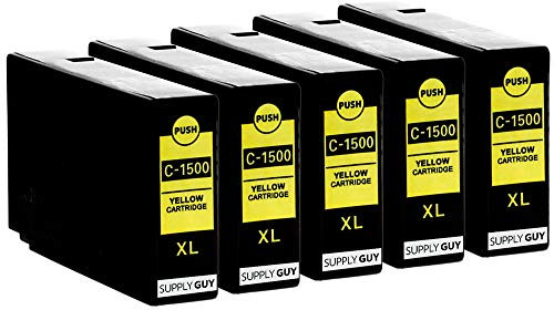 Supply Guy 5 Druckerpatronen kompatibel mit Canon PGI-1500XL Gelb passend für Canon Maxify MB2000 MB2050 MB2100 MB2150 MB2155 MB2300 MB2350 MB2700 MB2750 MB2755