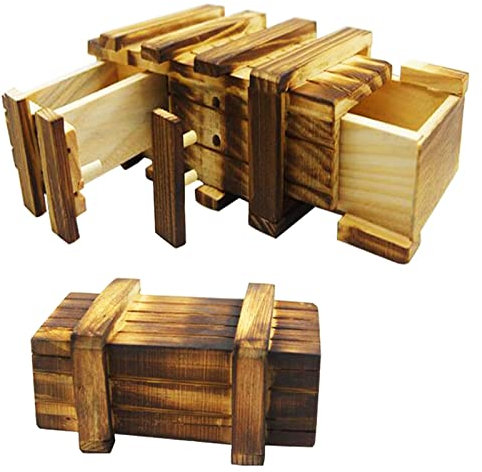 Scotte Posacenere per Sigari,Osuter 2PCS Rätselbox,Rätselbox für Geldgeschenke,Puzzle Box,Legno e Posacenere Compresi Cassetti e Vassoi per Bicchiere Whisky Adatto per Regali di Vacanza Home Office