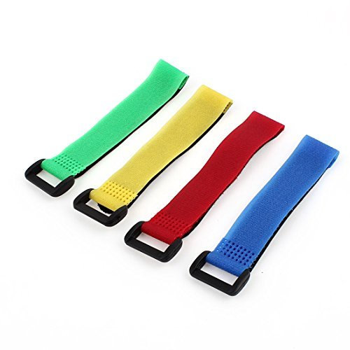 N/A 4 Stück 2 x 20 cm Farbe Sortiert Lipo Akku Befestigung Magic Sticker Strap