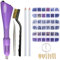 Afantti Hotfix Applicator Wand Rhinestone Setter Hot Fix Applicator Iron Gun Pen Tool Bedazzler Kit with Hotfix Rhinestone Gems Crystals for DIY Crafts (Violet)