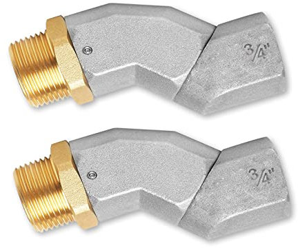 2 Stück 3/4 Zoll NPT Kraftstoffschlauch Drehgelenk 360 Grad drehbarer Anschluss für Kraftstoffdüse, Multi-Plane, Kraftstoffhobel, Drehgelenk
