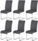 Yaheetech Set de 6 Taburete de Comedor Silla para Cocina Oficina Conferencia Juego de Mueble MAX Carga 135 KG Gris