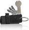 SENYOR CROW® Key Organizer mit Einkaufswagenlöser | Neuartiges Design für extra mehr Schlüssel | Hochwertiger Schlüssseletui aus Echtleder | Schwarz