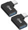 Seminer USB C to USB Angle Adapter (2 Pack), 90 Degree USB-C to USB-A Adapter, USB C 3.1 10 Gbps Male to Female Adapter Left Right Angle OTG Adapter Compatible for MacBook, USB-C Devices