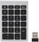 Goshyda Pavé Numérique sans Fil, 22 Touches, Clavier Numérique Portable USB 2,4 G Bluetooth avec Récepteur, Clavier de Comptabilité Financière pour Ordinateur Portable, PC, Ordinateur(Argent Noir)