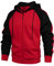 Wirltte Mens Hoodies Zip Up Hoodie Patchwork Fleece Jacket Winter Warm Hooded Black XL