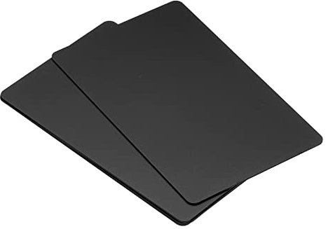 PATIKIL 0,8mm Metal Negocios Tarjeta, 5 Paquetes Blanco Nombre Tarjeta Grabado Anodizado Aluminio para Bricolaje Regalo Tarjetas, Negro