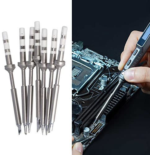 7 Arten Edelstahl-Lötspitzen-Set, Mini Smart Electric Lötkolben-Spitzen-Kit, für MINIWARE TS100 und für TS101