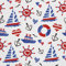 HEKO PANELS Stoff Oxford Wasserdichte Meterware Canvas-Stoff Polyester Stoff Zum Nähen Nähstoffe Möbelstoffe Dekostoffe Wasserabweisend Blickdicht Kinder See Meer Schiffe 1 Meter 155 x 100 cm