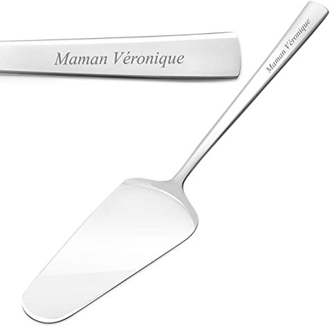 Maverton Pelle à tarte gravée - Pelle décorative en acier inoxydable - outil cuisine original - avec personnalisation pour elle - à gâteau - à pizza - pour femme - anniv - Maman