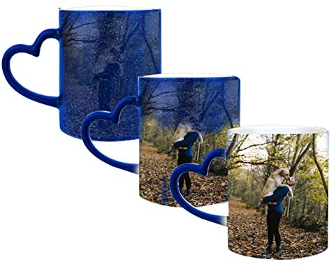 WERWAES Mug Magique Personnalisé avec Texte et Photo Cadeau personnalisé Idee Cadeau Noel