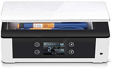 Samnuerly Insulinkühler, tragbarer Medizinkühlschrank mit intelligentem Temperaturkontrollalarm, Mini-Medizinkühlbox für Auto/Reisen/Zuhause (Weiß)