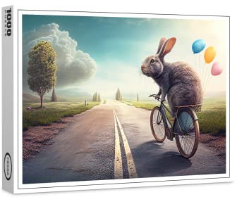 raxxa Premium-Puzzle | Osterhase on The Road | 1000 Teile