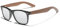 KINGSEVEN Neue schwarze Walnuss-Sonnenbrille, Holz, polarisierte Sonnenbrille, Herrenbrille, handgefertigt, UV400-Schutz, Brillen, Retro-Lederbox (Silber)