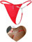 comeondear String Sexy Tanga Perizomi da Donna Lace Briefs Stretch Underwear Taglia Grande Perizoma Corto(Rosso,M-L)
