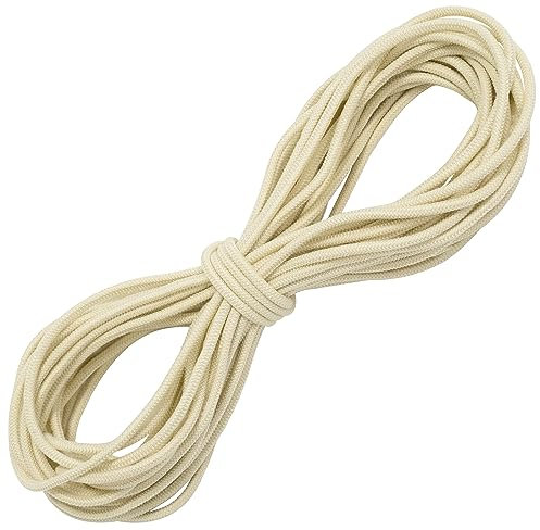 Aerzetix - C67258 - Elastico Decorativo Rotondo 10 Metri - Diametro 3mm - Colore Ecru