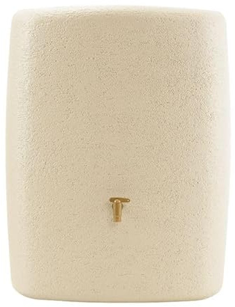 Deposito de Agua de Lluvia Terra 275 litros | Deposito de Agua Decorativo 40x80x105 cm Beige | Bidon Almacenamiento Agua de lluevia